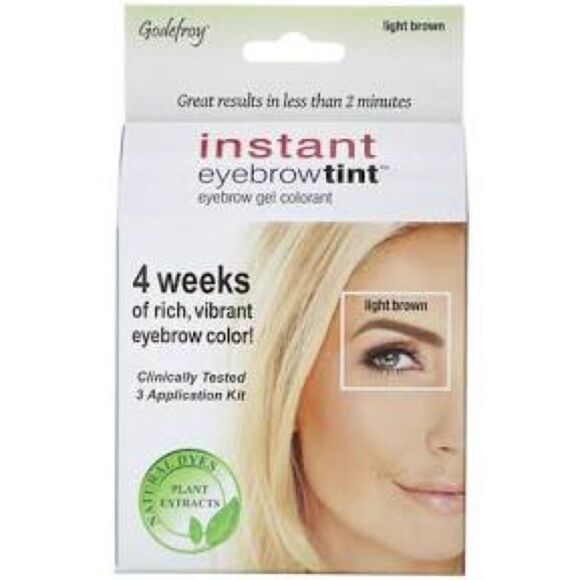 𝅺⭐️GODEFROY Instant Eyebrow Color, Light Brown 3 Applications⭐️ - Picture 1 of 5